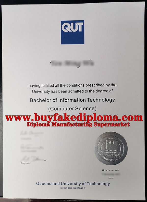 QUT Fake Diploma certificate