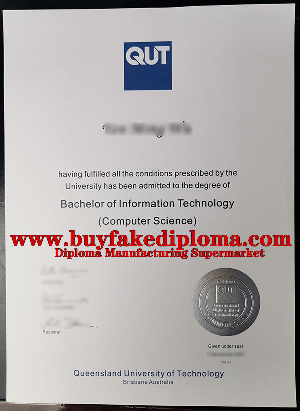 QUT Fake Diploma certificate