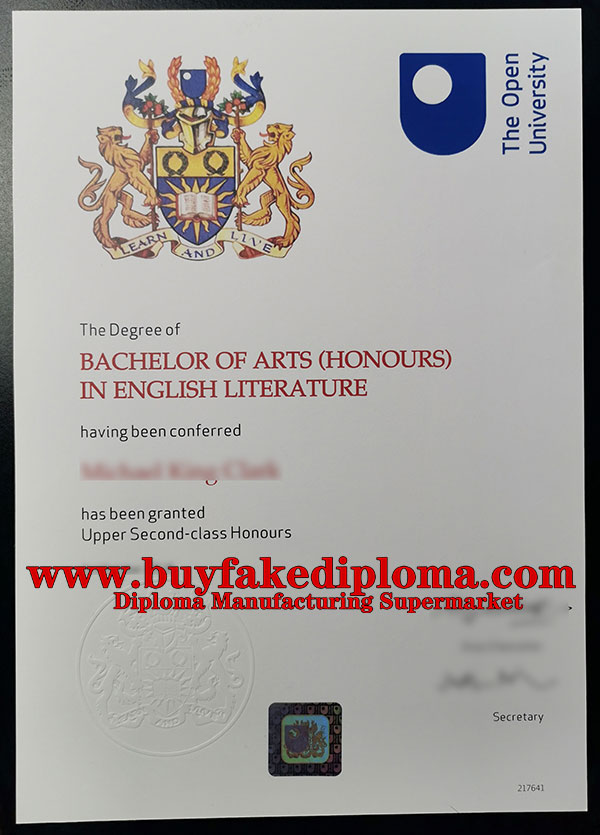 Open University bachelor fake diploma degree