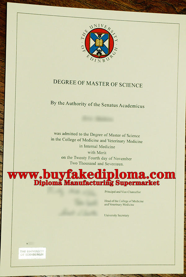 University of Edinburgh Fake Diploma