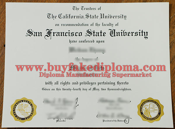 buy SFSU fake diploma|San Francisco State University fake degree samople