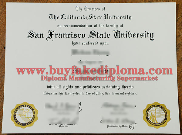 buy SFSU fake diploma|San Francisco State University fake degree samople