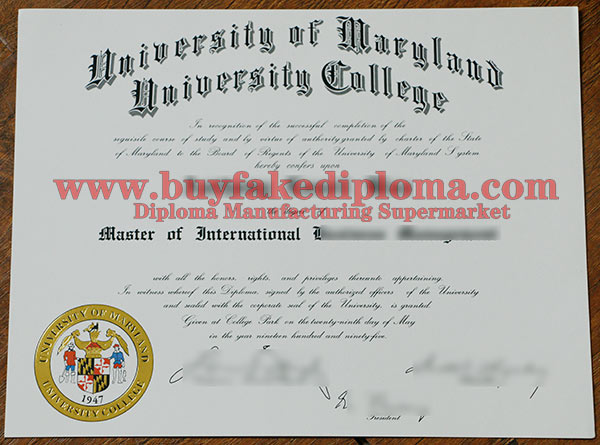 buy University of Maryland University fake diploma Online