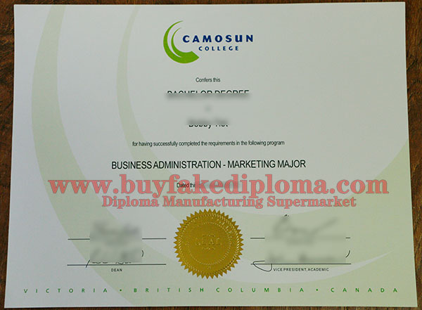 buy fake diploma and transcript of Camosun College  