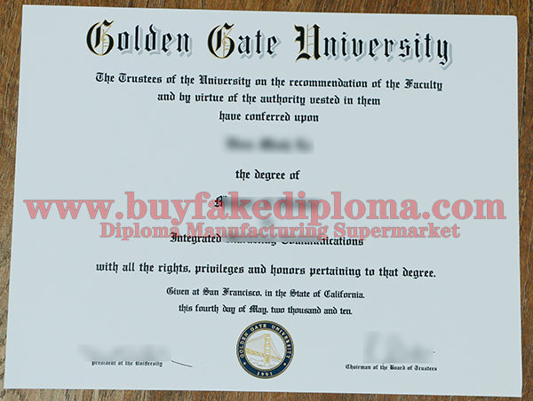 fake Golden Gate University degree 
