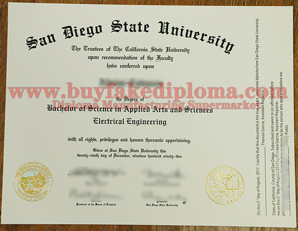 Buy SDSU Fake Degree Certificate