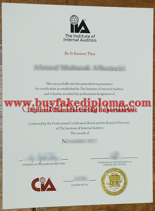 CIA fake certificate