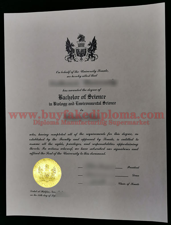 fake Dalhousie University diploma