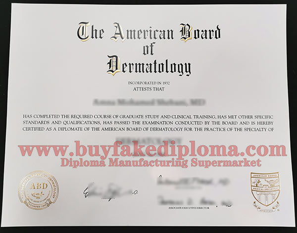 fake ABD certificate