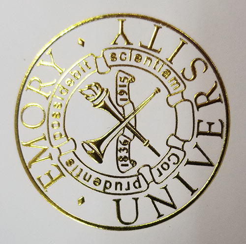 Emory University degree ICON sample