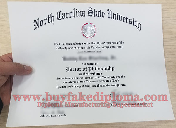 fake NCSU  diploma degree sample
