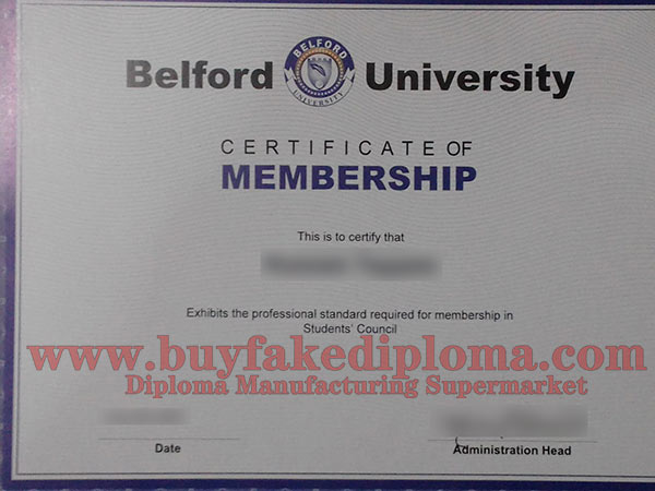 Belford University fake diploma sample