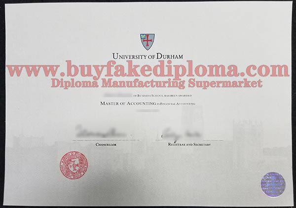 fake Durham University diploma degree sample