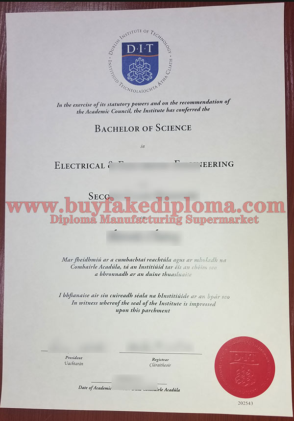 ake Dublin Institute of Technology (DIT) diploma sample