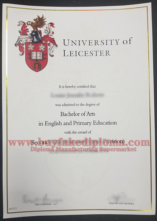 fake University of Leicester degree
