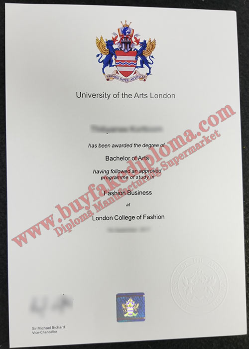 UAL fake diploma degree sample