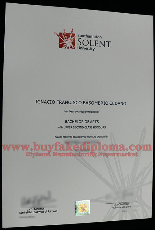 fake Solent University diploma degree