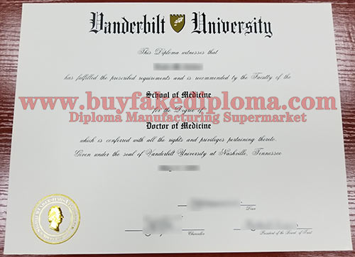 Vanderbilt University fake  Degree diploma