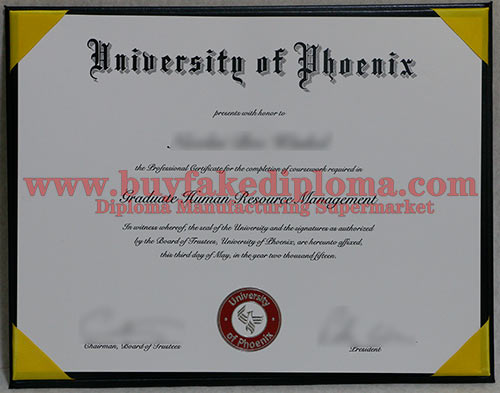 University of Phoenix diploma degree sample