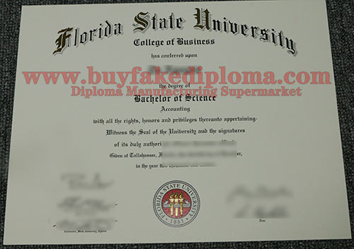 Florida State University fake degree smaple