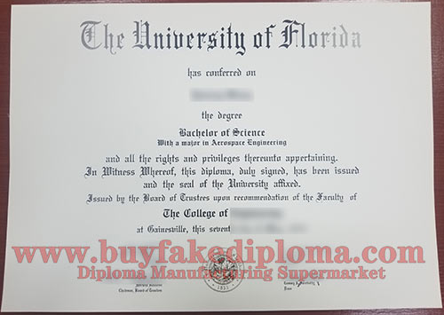 The University of Florida diploma degree sample