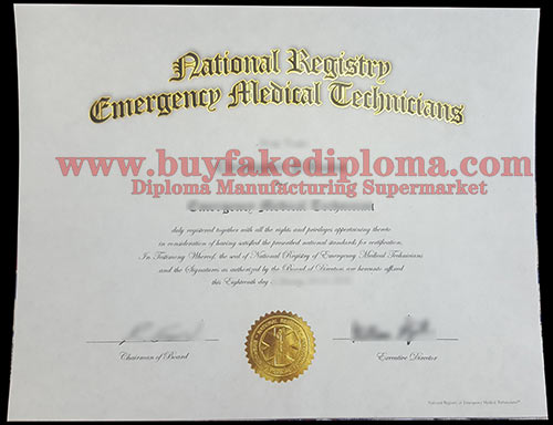 National Emergency Medical Technology fake Certificate