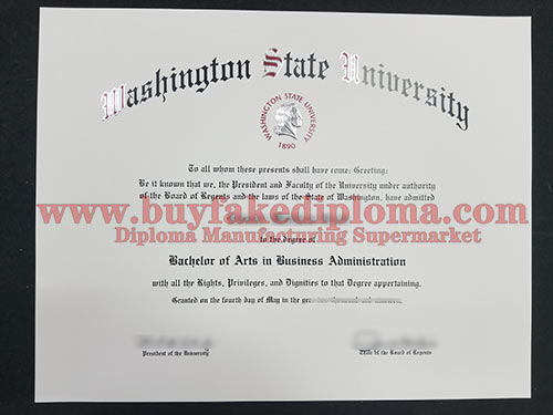 WSU fake diploma degree sample