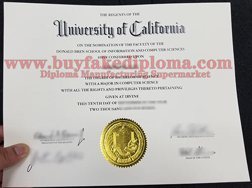 Forgery University of California Irvine(UCI) diploma degree