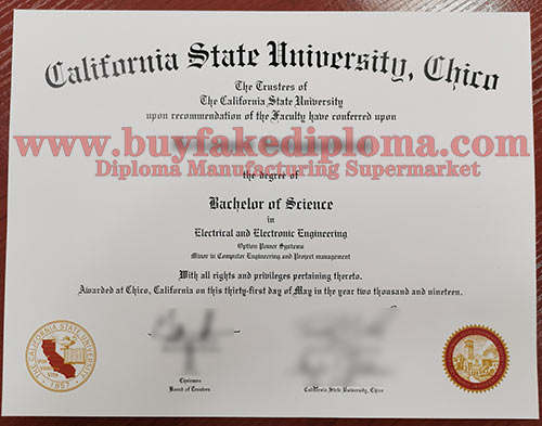 California State University chico diploma degree sample