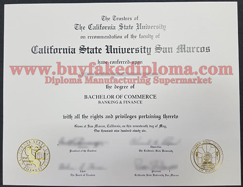 fake CSUSM diploma degree certificate sample
