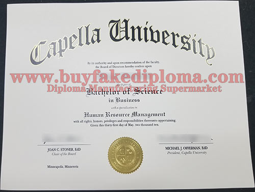 Capella University Fake Diploma degree sample