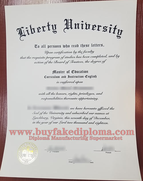 Liberty University fake diploma degree