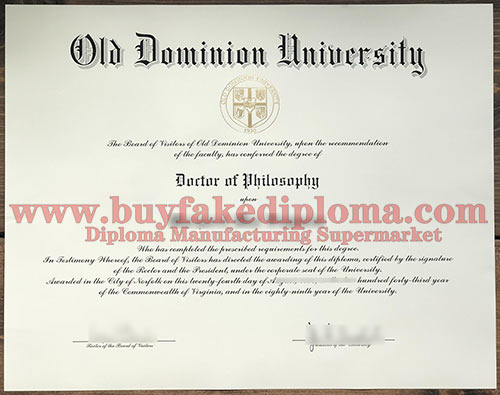 Old Dominion University fake diploma degree