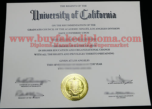 Los Angeles Fake Diploma Sample