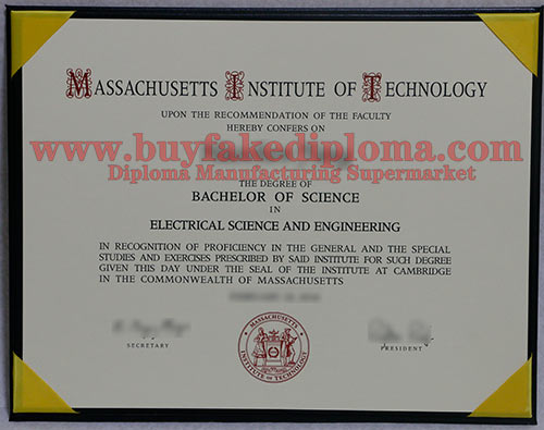 MIT fake diploma degree certificate