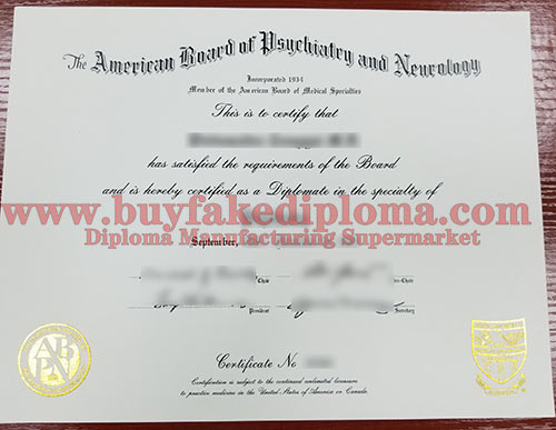 ABPN fake diploma certificate
