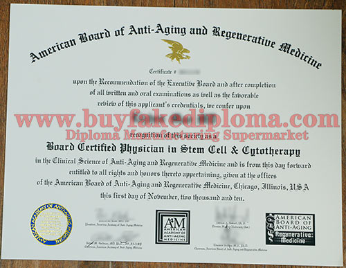 A4M fake certificate sample