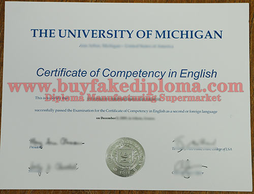 University of Michigan degree sample