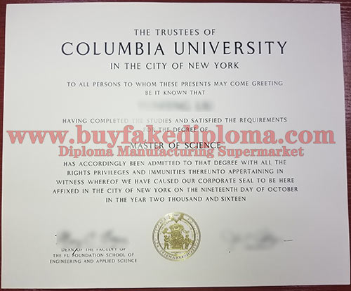 Columbia University fake degree