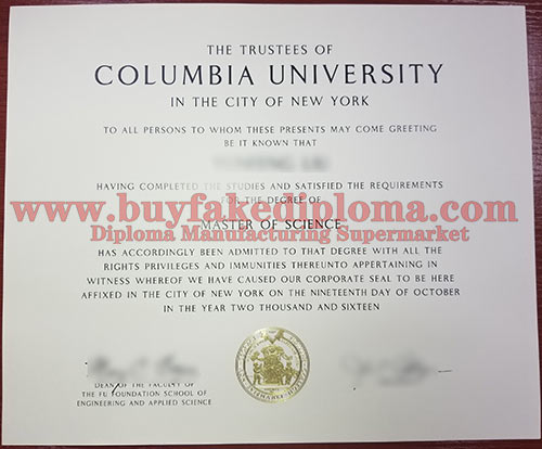 Columbia University fake degree