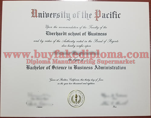 Pacific University fake degree sample