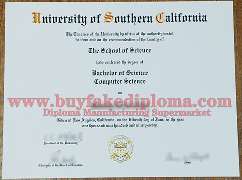 USC Fake Diploma Degree certificate
