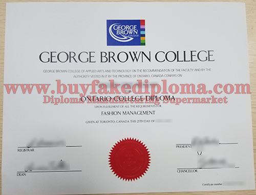 George Brown College fake degree sample