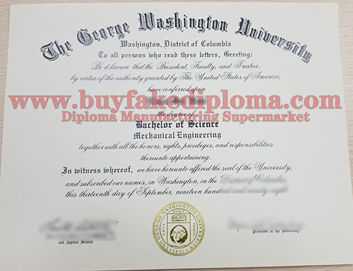 GWU Fake Diploma degree