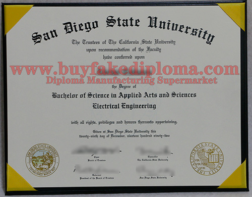 SDSU Fake Diploma Certificate