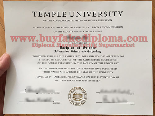Temple University fake diploma degree