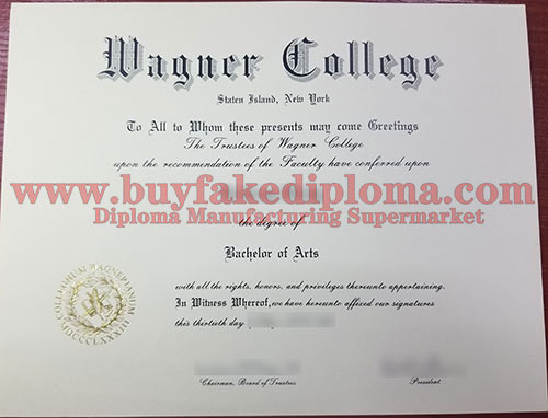 Wagner College fake degree certificate