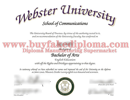 Webster University fake diploma degree