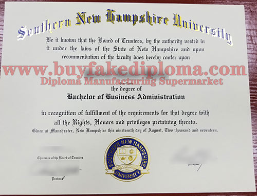 SNHU Fake Degree certificate