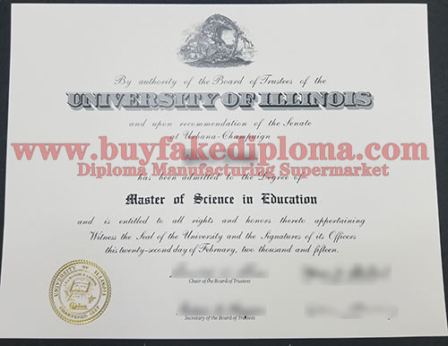 University of Illinois fake degree certificate